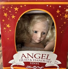 Fibre Craft Vinyl Angel Head Hands 1991 Set for Soft Body Doll Tree Top NEW
