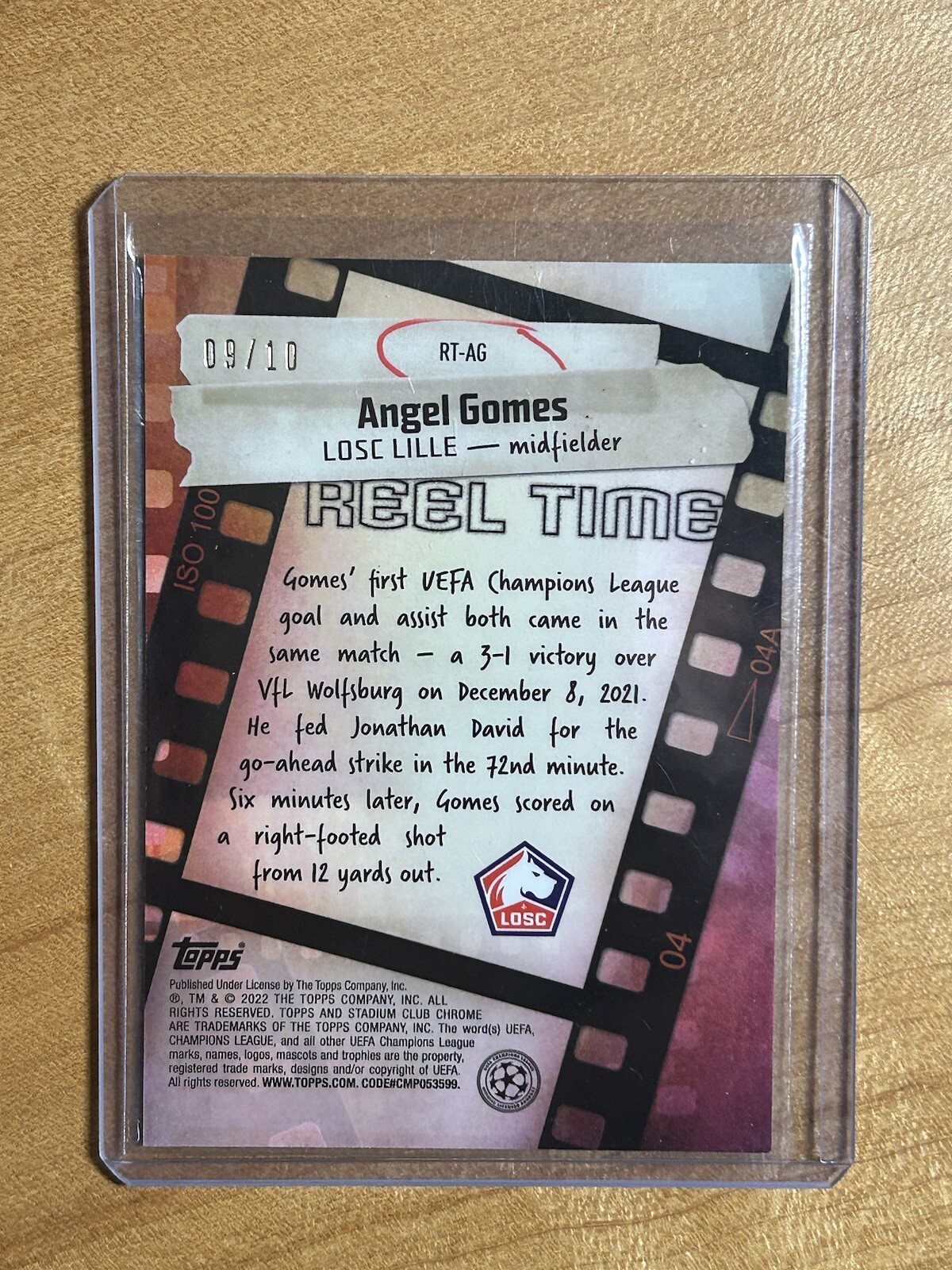 202122 Topps Stadium Club Chrome UCL Reel Time Black Refractor RT