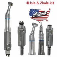 Dental Low Speed Handpiece Push Button Contra Angle /Air Motor 2/4 Hole YAD OR