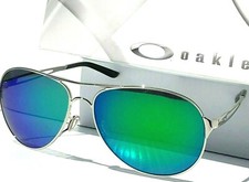 NEW Oakley Caveat POLARIZED Galaxy Jade Silver Aviator Womens Sunglass 4054