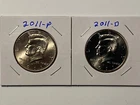 2011 P&D KENNEDY HALF DOLLAR Set (2 COIN SET) Brilliant Uncirculated Quality!!!