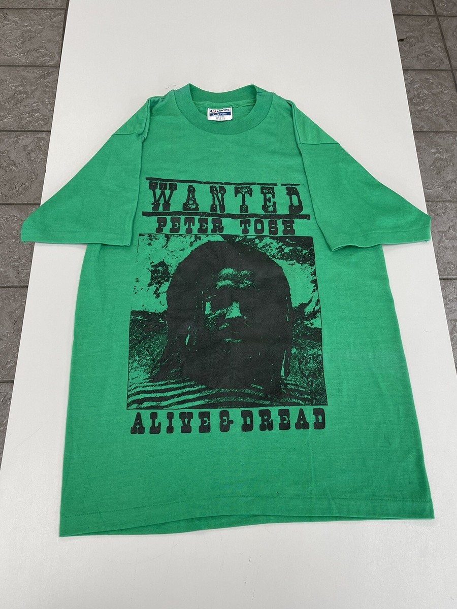 Vintage 81 82 83 80s Peter Tosh Wanted Dread & Alive Shirt Small
