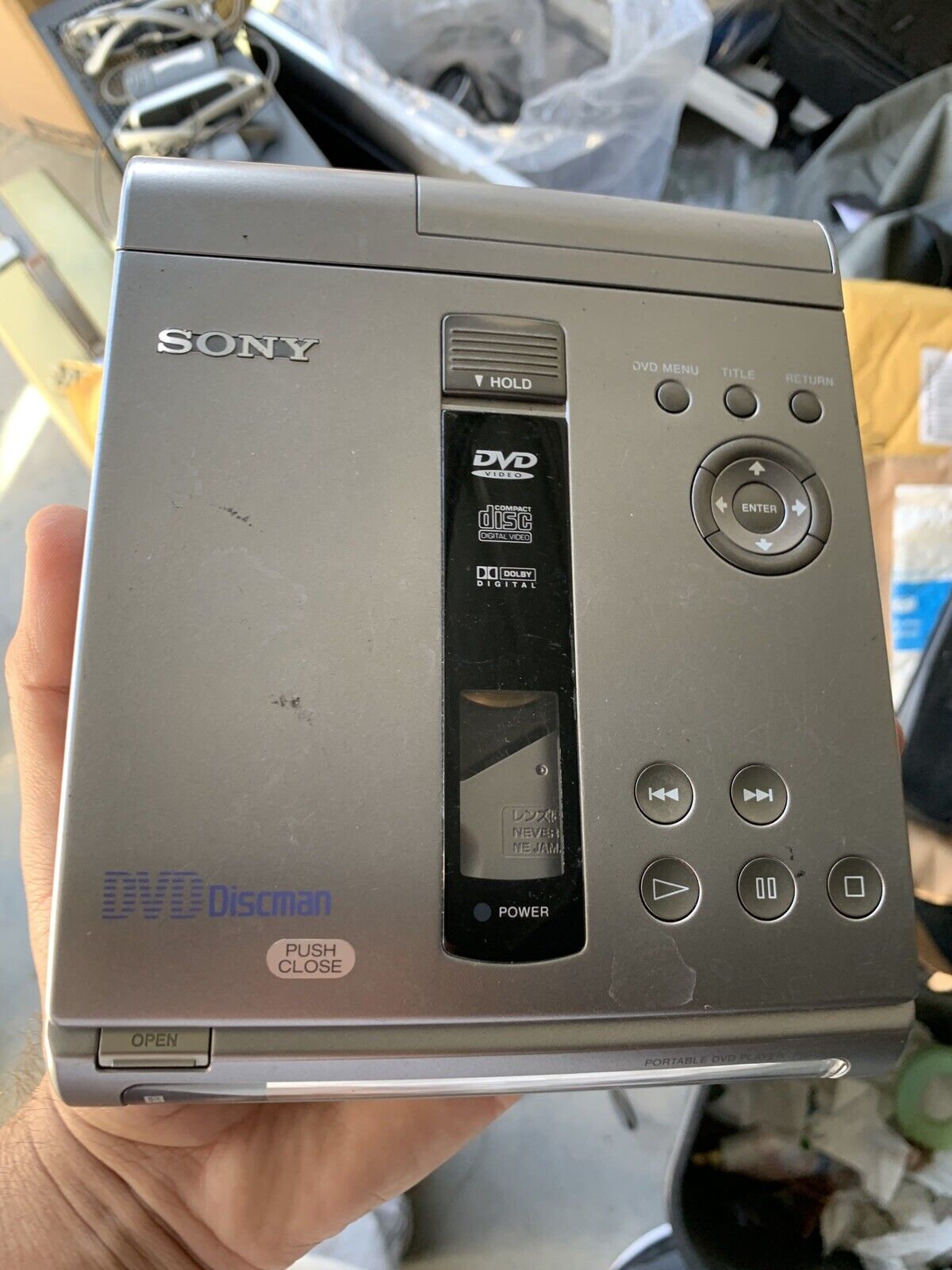 Rare Sony DVD Discman PBD-V30 Portable DVD Player As Is For Parts No Chords