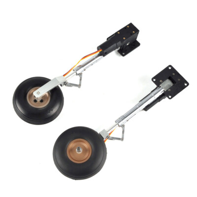 2pcs Main Electric Anti-Vibration Retract Landing Gears for 5-6kg RC P-51 Plane
