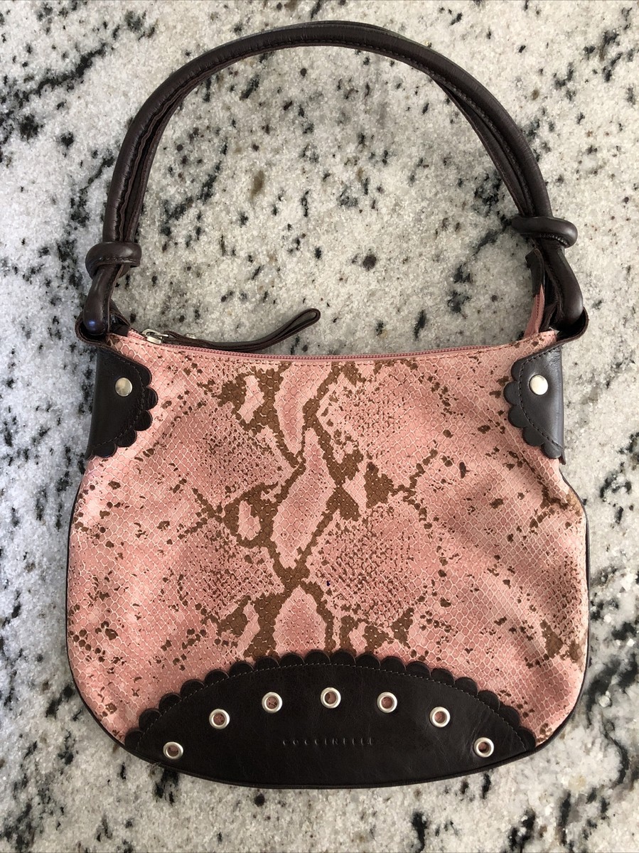 Coccinelle Pink Snakeskin Design Leather Purse NWT - Main Image