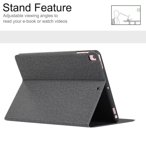 For iPad 7th Gen 10.2''/6th/Mini 5/4/Air 3/2 Leather Slim Shell Stand Case Cover - Picture 18 of 34