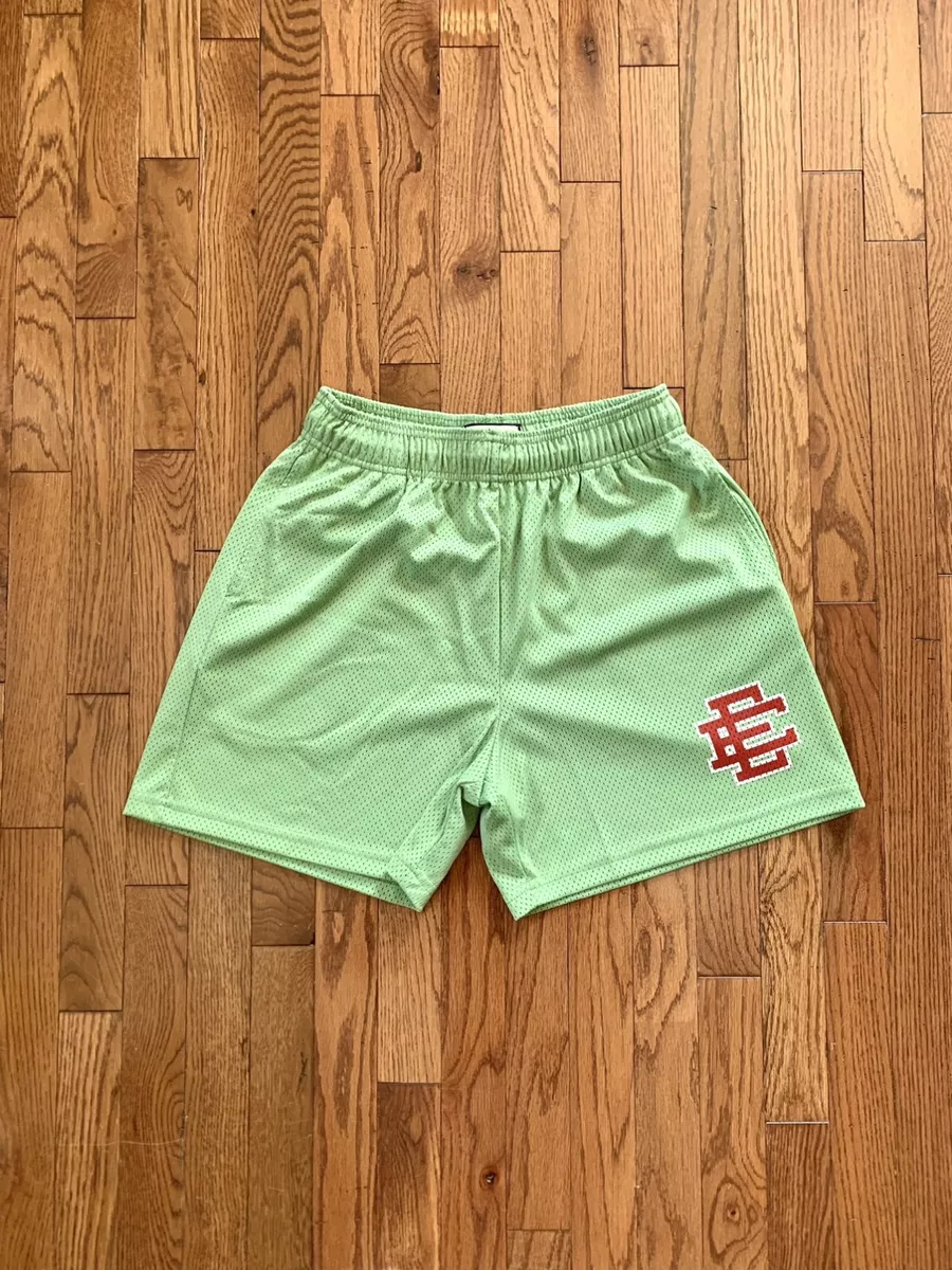 Eric Emanuel Basic Short Jade Green with burgundy red logo