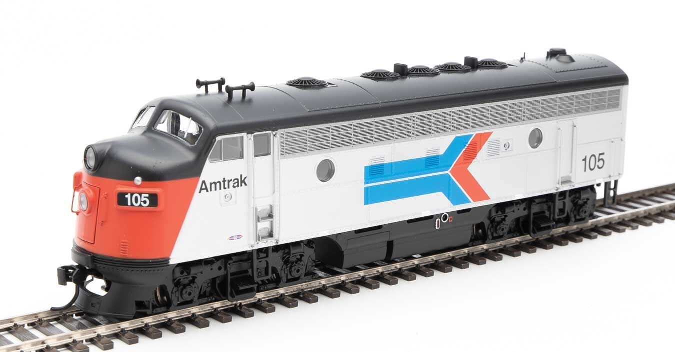 H0 Gauge - Walthers Diesel Locomotive EMD F7A Amtrak - 9947 New