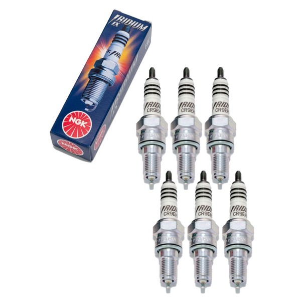 ZüNdkerzen Set Ngk 6X CR9EHIX-9 Iridium EntstöRt 19Mm Langgewinde Ø 10Mm 6216-image