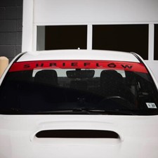 Subieflow Banner Reverse Cut Visor Decal For Windshie Stickers Red Reverse E1