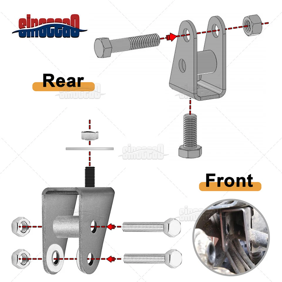 Black 2" Front & Rear ATV Full Rise Lift Kit For Honda TRX300 FourTrax 1993-2000 - Image 3 of 4