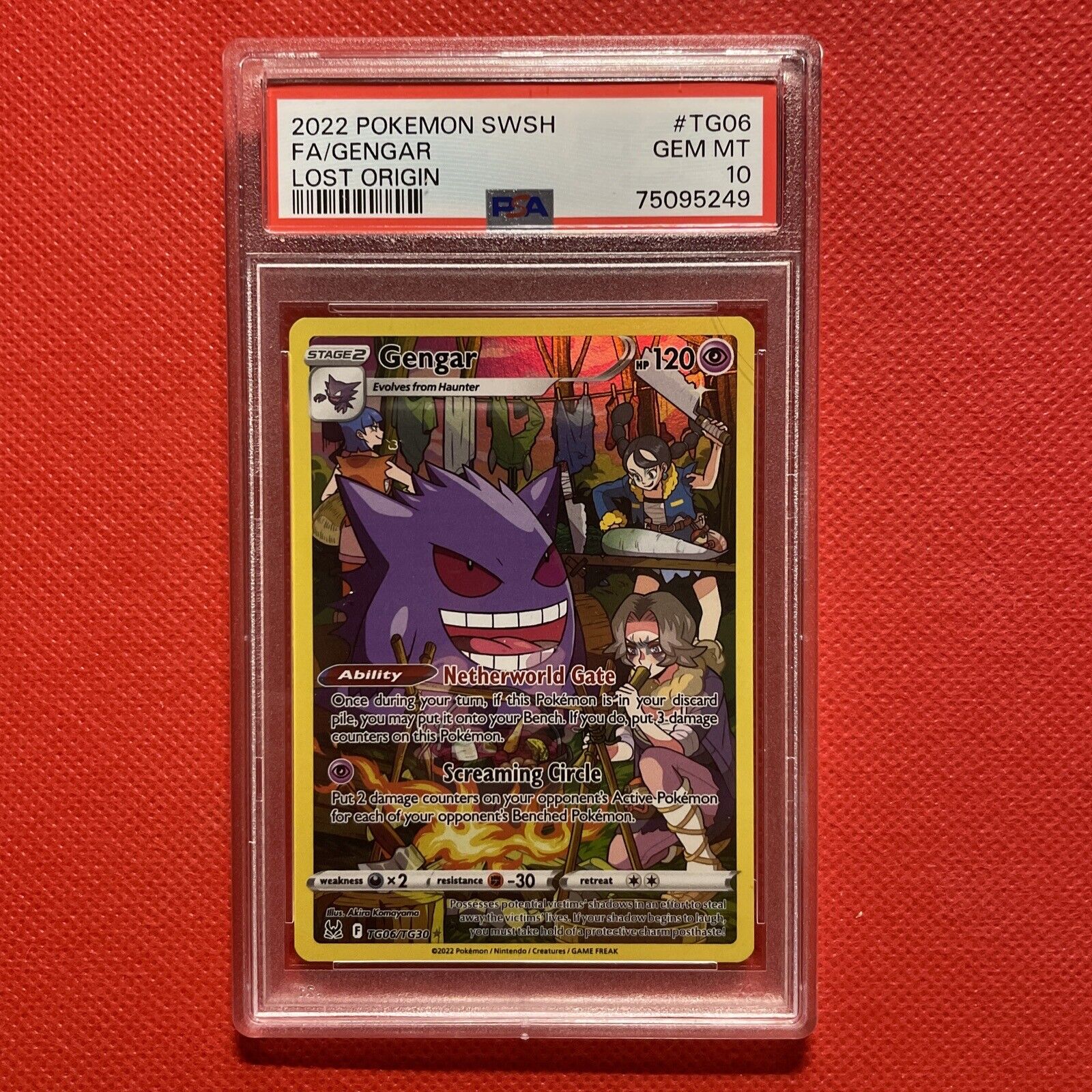 Pokemon Gengar F/A Trainer Gallery PSA 9 MINT - 2022 Lost Origin