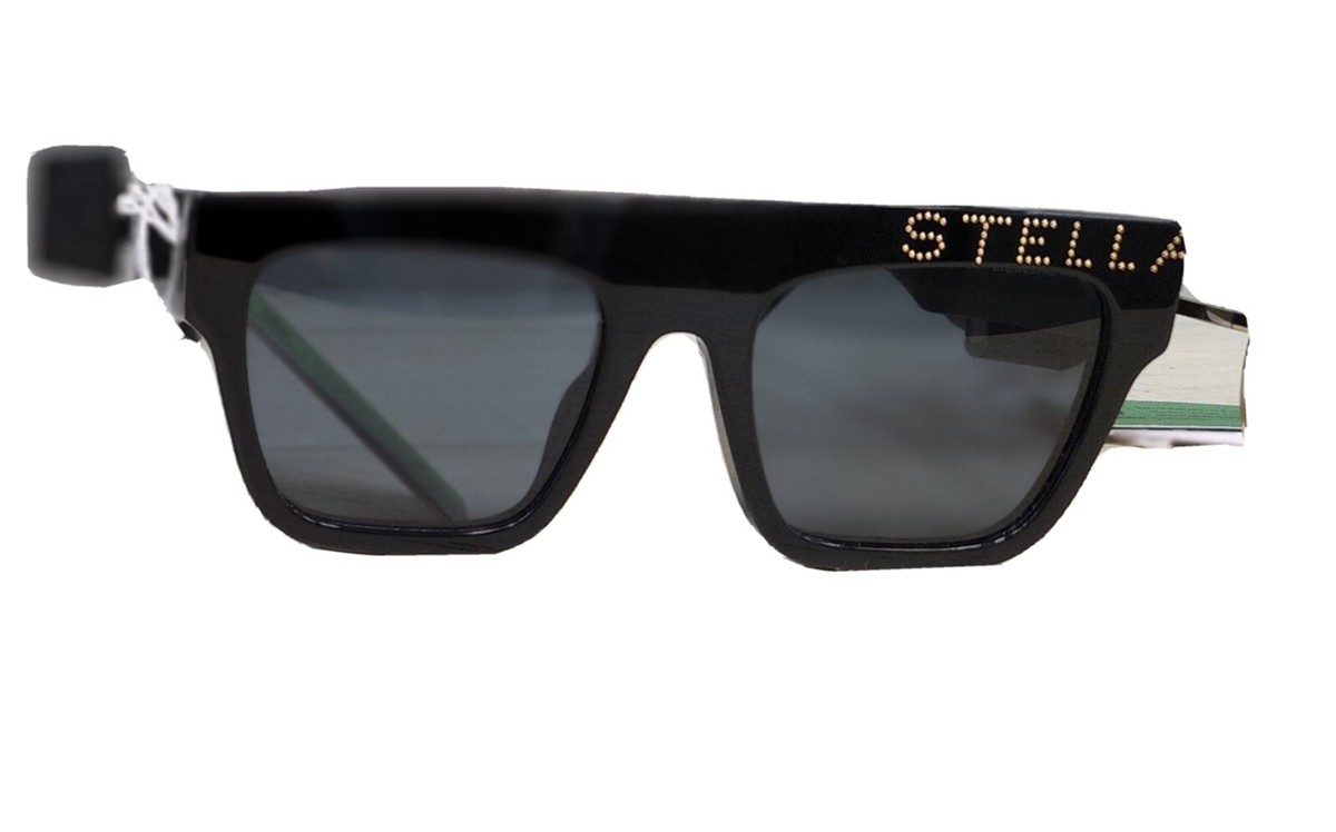 Stella McCartney SC 0170S 004 Black Glittered Plastic