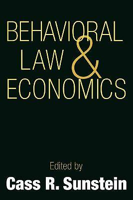 Behavioral Law and Economics Sunstein Paperback Cambridge University Press