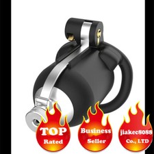 New Bionic Design Hinged Cage Male Chastity Device Metal tube 2 Types Rings
