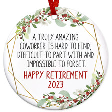 Retirement Ornaments Gifts for Women Coworker - Christmas, Thank You, Appreciati