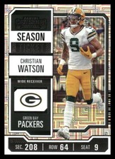 2023 Panini Contenders #37 Christian Watson Season Ticket Retail *Mythic Relics*