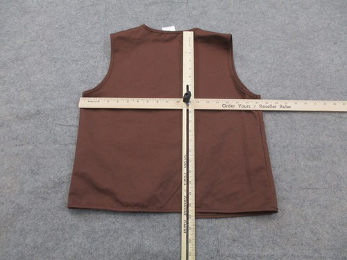 Girl Scouts Vest Girls Large 14/16 Brown Uniform Badge Made in USA Camping - Picture 5 of 8