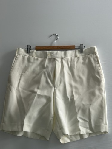 Fletcher Jones lawn bowls shorts CREAM. Size 96 Logo, - Picture 5 of 10