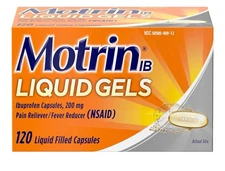 Motrin IB Liquid Gels 200mg – Headache, Backache, Arthritis  120ct EXP 2026