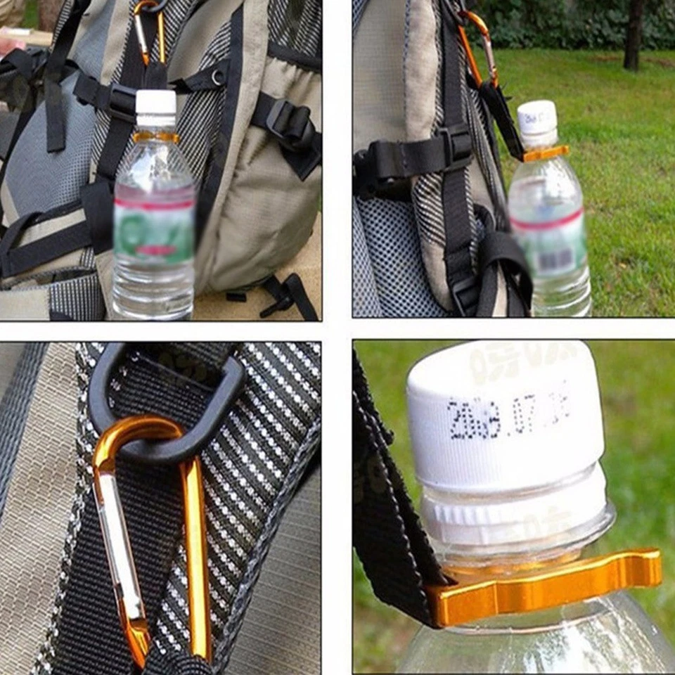 1PC Outdoor Camping Hiking Water Bottle Holder D-Shaped Carabiner Bottle Bracket - image 3 of 3