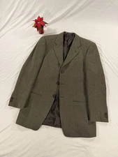 Mani Giorgio Armani Wool Cashmere Blazer Sport Coat Size 38R Green Purple 