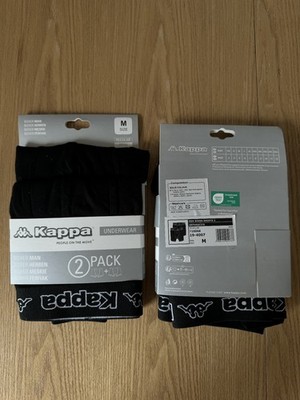 Kappa 4 Stück Herren Boxershorts Unterhosen Baumwolle Schwarz M NEU OVP