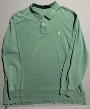 VTG Ralph Lauren Polo Shirt Men s XXL Classic Fit Long Sleeve Button Down Green