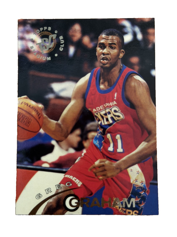 Excellent: Vintage 1994-95 Stadium Club Greg Graham Philadelphia 76ers Card