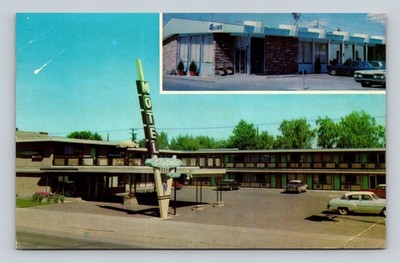 Vintage City Center Motel & 4 B's Cafe Bozeman Montana Postcard