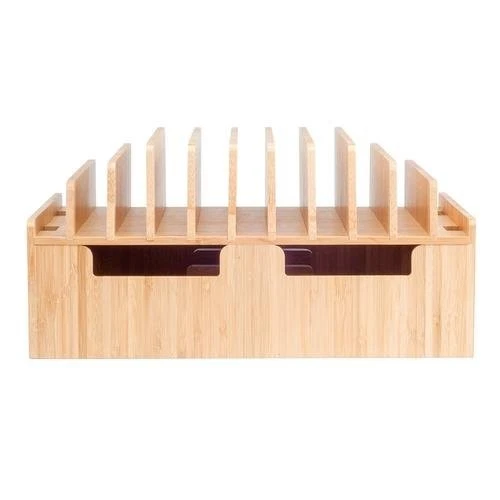 Bamboo 10-Port Charging Station & Docking Organizer for Smartphones & Tablets... - Image 4 of 4