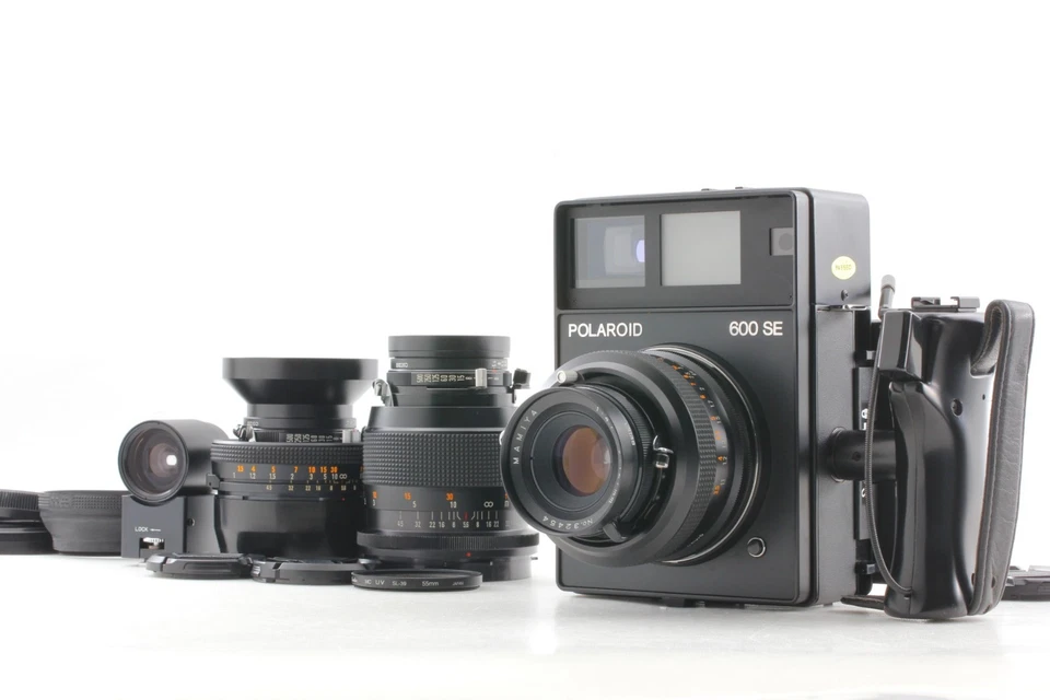 3 Lens Set【CLA'd MINT】 Polaroid 600SE Instant Film Camera 75mm 127mm 150mm JAPAN - Image 2 of 4
