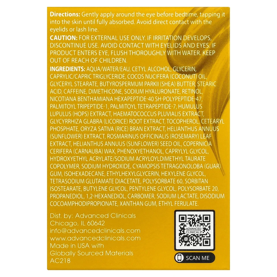 Crema reafirmante para ojos con retinol + péptido, 1 fl oz (30 ml) Foto 3 de 4