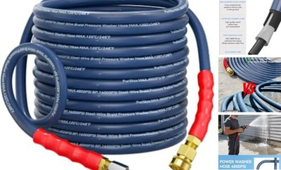 #ad #ad 50FT Pressure Washer Hose Non Marking 4800PSI 3 8#x27;#x27; Upgraded 4 50 FT Blue $95.68