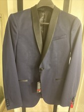 JF J.Ferrar Evening Edition Slim Blazer Blue Black 42 L 170