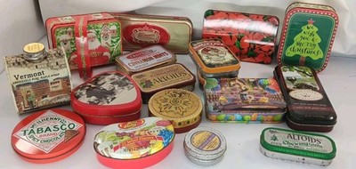 Vintage Collection Of 17 Small Tins (Empty)