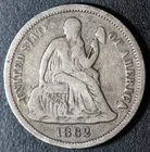 1862-P SEATED LIBERTY DIME