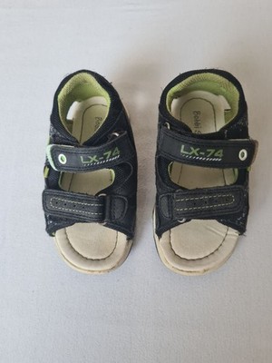 Jungen Sandalen Gr. 24 | Bobbi Shoes by Deichmann | Schwarz-Grün | Klettverschlu