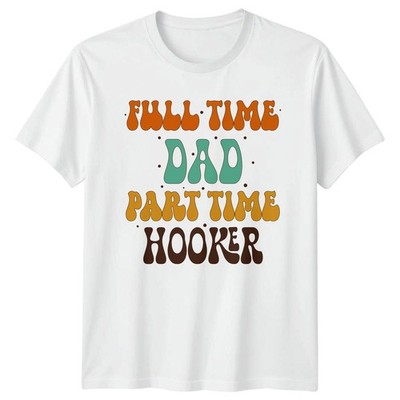 Vollzeit Papa Teilzeit Herren T-Shirt Vatertag Angeln Vatertag