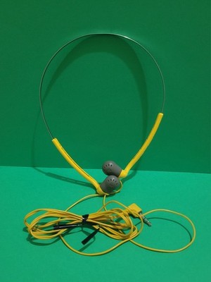 Vintage Sony Mdr-a15 Yellow Folding Sports Walkman Headphones MINT