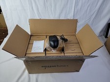 30 Pack Amazon Basics 3-Button Wired USB Computer Mouse, Black