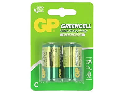 14G-U2 Batterie: Zink-Kohle C 1,5V nicht aufladbar 2Stk GREENCELL GP