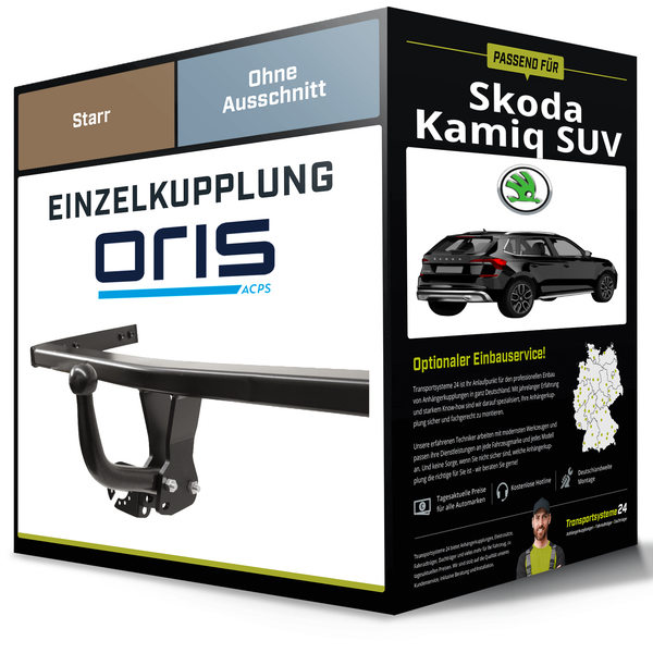 Starre AnhäNgerkupplung für Skoda Kamiq SUV 07.2019-Jetzt Typ NW4 Oris NEU-image