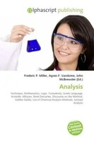 Analysis Frederic P. Miller (U. A.) Taschenbuch Englisch 2026 OmniScriptum