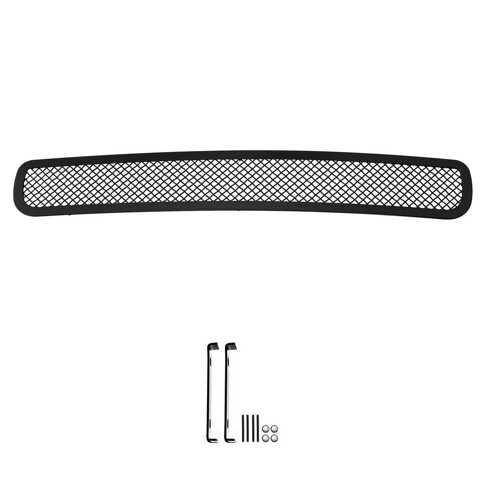 Se adapta a 11-14 Chevy Silverado 2500/3500 HD inserto de rejilla de malla negra de acero inoxidable inferior Foto 2 de 4