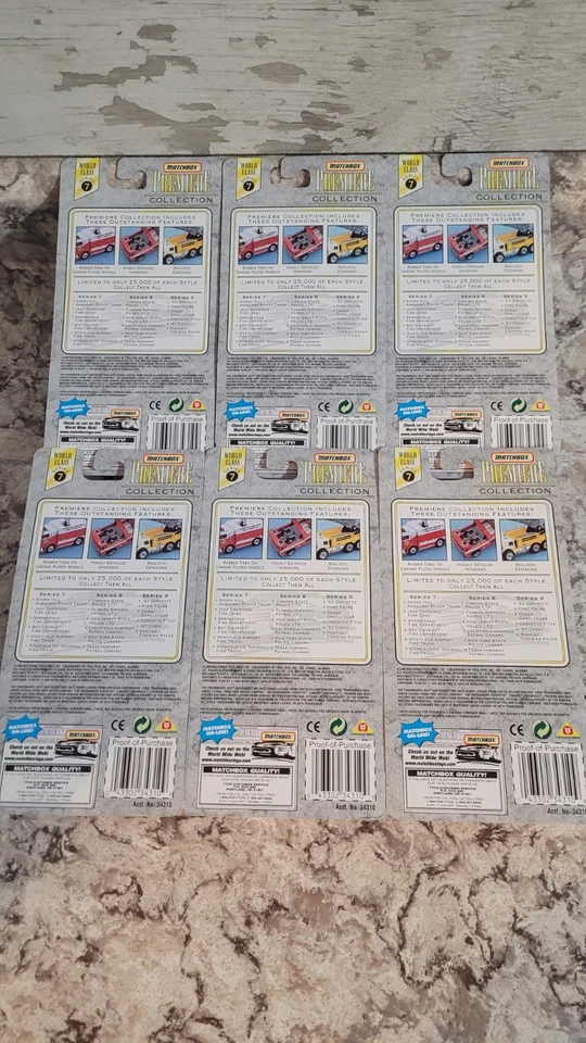 Matchbox 1996 Premiere Fire Collection - Series 7 Entire Set of 6 - /25000 NIB! - Image 4 of 4