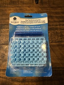 Walnut Hollow Clay Text Embossing Set 160 Tiles Alphabet Numbers Symbols Sealed