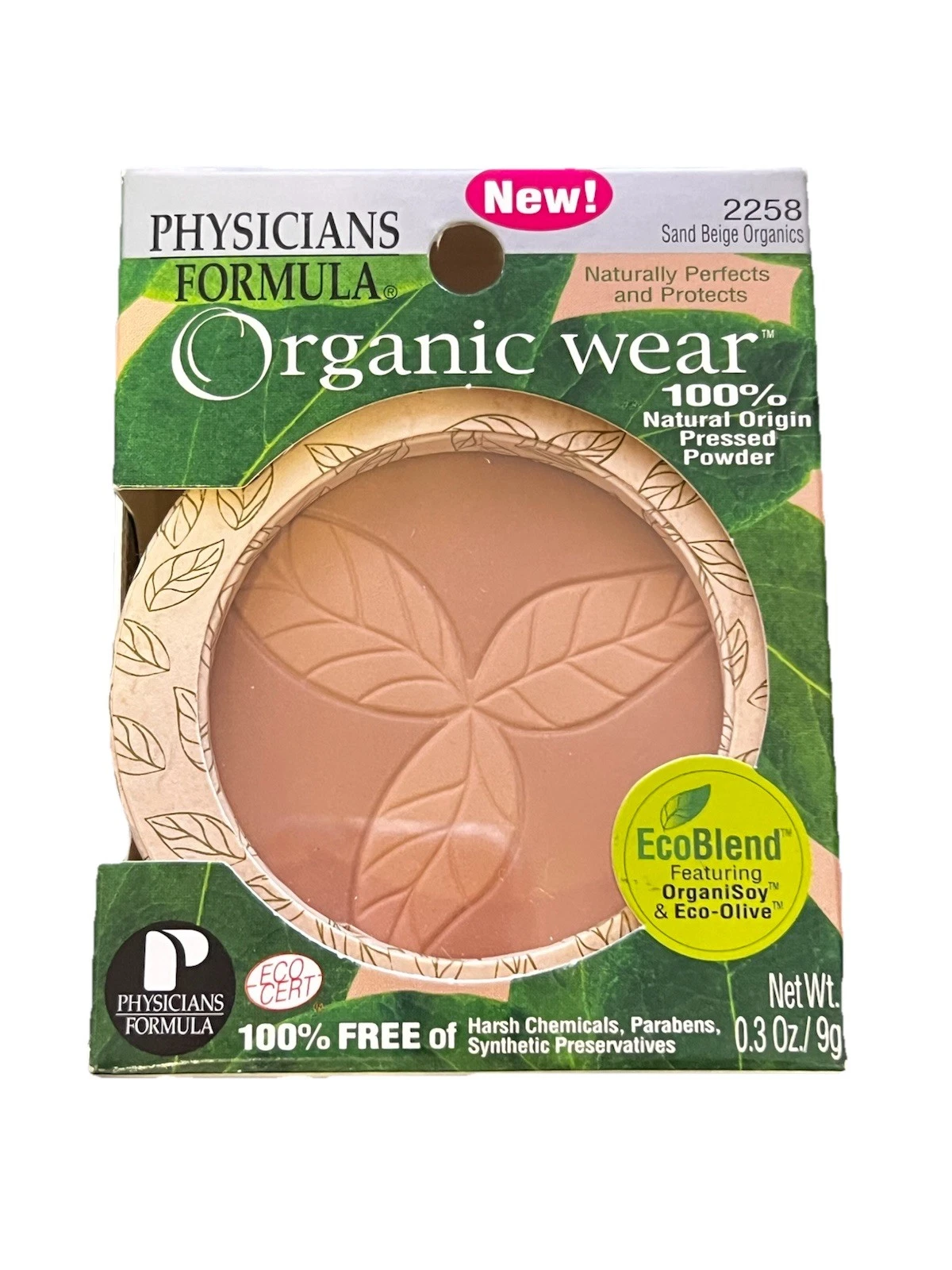 Physicians Formula Organic Wear Pressed Powder 2258 Sand Beige Organics