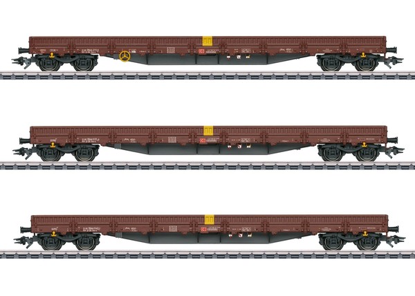 H0-AC Niederbordwagen-Set Res-X DB AG Ep. VI Märklin 47162-image