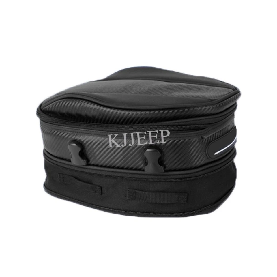 Motorcycle Tail Bag Rear Seat Travel Helmet Luggage Storage Backpack Waterproof - Image 2 of 4